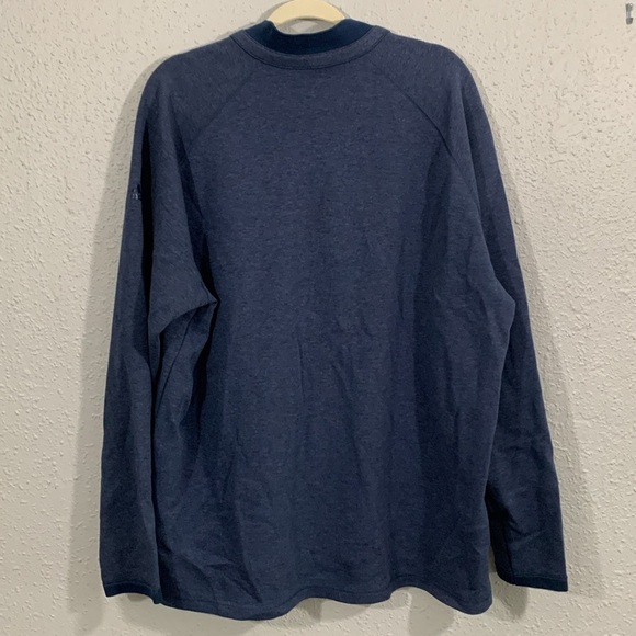 Adidas Collegiate Navy Melange 1/2 Zip Club Sweater/Sweatshirt size 2XXL - Picture 8 of 8